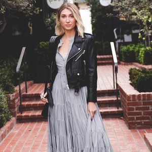 Crop Biker Leather Jacket